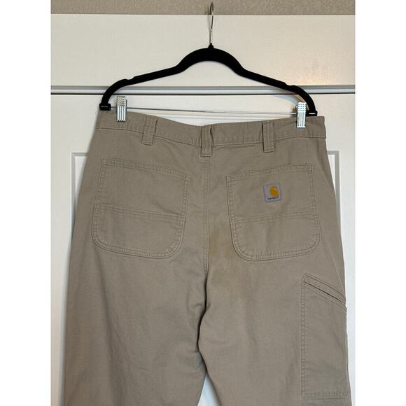 Carhartt Mens Rugged Flex Relaxed Fit Canvas Work Pant 36x30 Tan - Picture 6 of 12